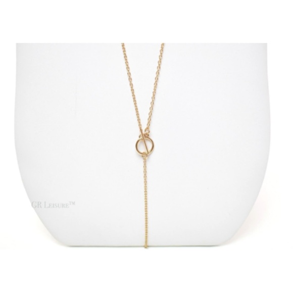 BP. Lariat Gold Loop And Bar Necklace - Picture 5 of 8